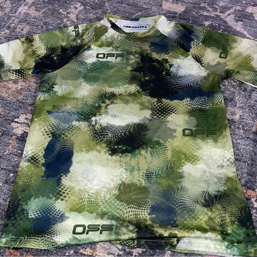 Off-White Active Mesh Workout Top Medium - image 1